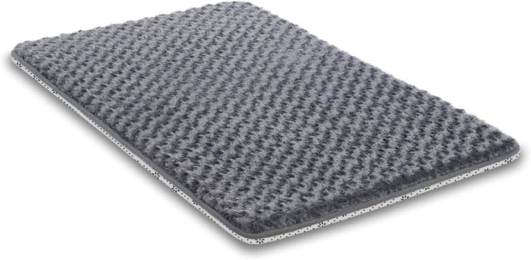 Dog Bed for Crate High Resilience Foam Crate Pad Mat for Medium Large Dogs Washable Anti-Slip,35" x 22",Dark Gray