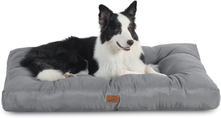 Bedsure Dog Beds Large Sized Dogs - Washable Pet Bed Mattress with Oxford Fabric, Pet Pillow Cushion for Crate, Grey Dog Mat Outdoor, 36x27x4, Grey
