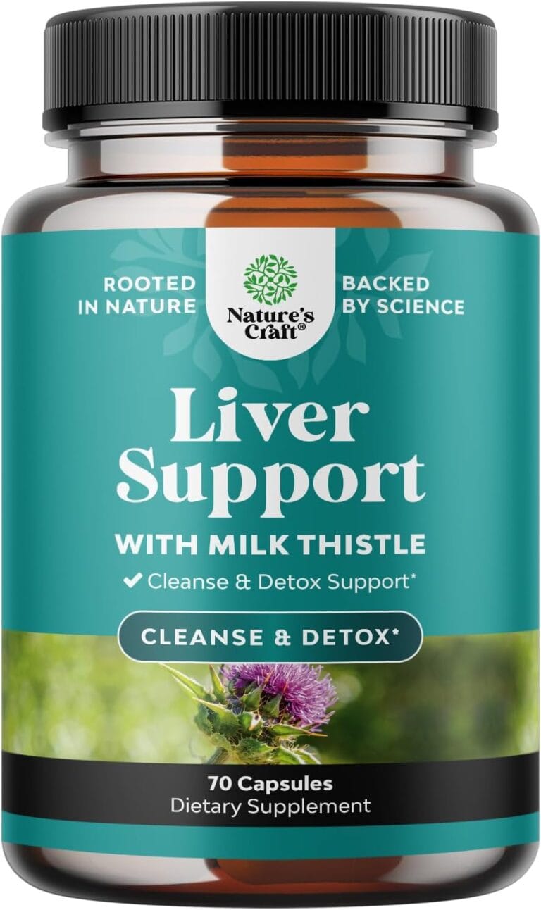 Natures Craft Milk Thistle Supplement for Liver Cleanse Detox & Repair