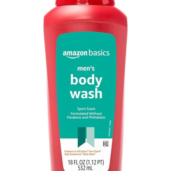 Amazon Basics Mens Soap Body Wash, Sport Scent, 18 Fluid Ounce, Pack of 1