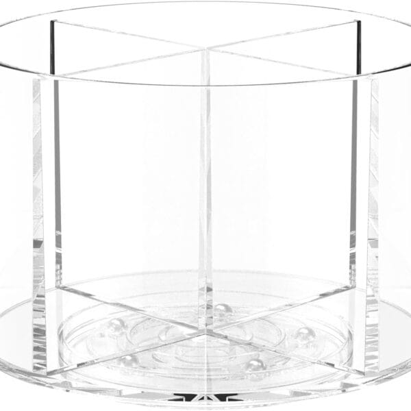 Drink Packet Organizer, Round Rotating Turntable with 4 Compartments, Lazy Susan Storage for Flavor Packets, Drink Mixes, and Water Enhancers  Countertop Organizer (1pc)