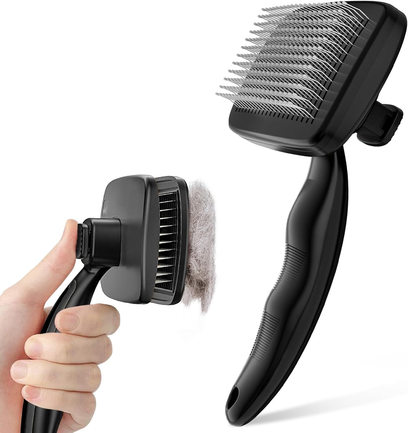 Pecute Self-Cleaning Slicker Brush for Dogs, Cats, Lightweight Dog Brush for Shedding Massaging Grooming, Cat Brush Gently Removes Loose Fur Undercoat for Small Dogs Cats Rabbits of All Hair Types Pecute Self-Cleaning Slicker Brush for Dogs, Cats, Lightweight Dog Brush for Shedding Massaging Grooming, Cat Brush Gently Removes Loose Fur Undercoat for Small Dogs Cats Rabbits of All Hair Types