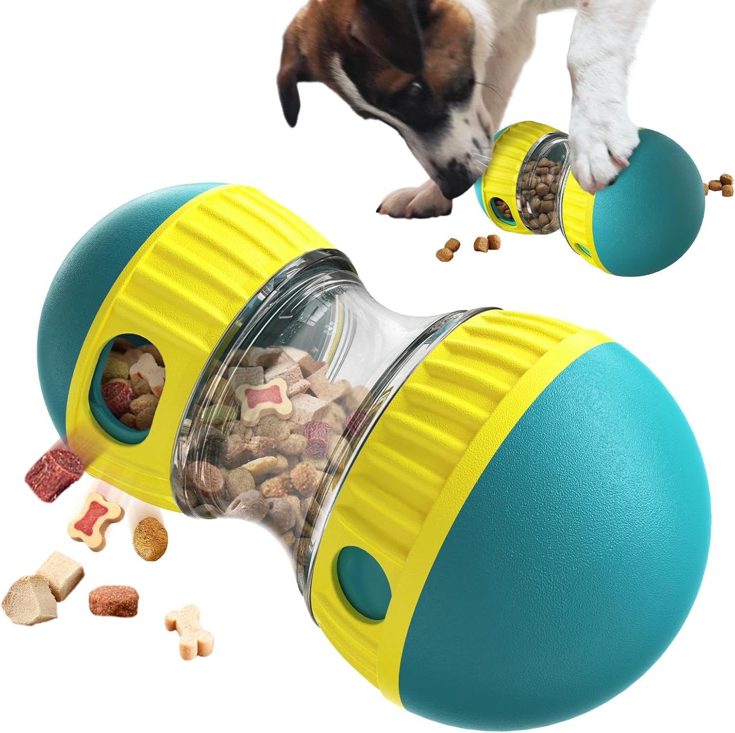 Dog Puzzle Toy Adjustable Treat Dispensing Ball Food Dispenser Tough Slow Feeder Puppy Enrichment Training Toy Pet Interactive Chase Toys For Small Medium Large Dogs To Keep Them Busy, Green Dog Puzzle Toy Adjustable Treat Dispensing Ball Food Dispenser Tough Slow Feeder Puppy Enrichment Training Toy Pet Interactive Chase Toys for Small Medium Large Dogs to Keep Them Busy, Green