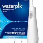 Waterpik Cordless 1100 Rechargeable Portable Water Flosser for Teeth Cleaning and Flossing, Travel, Braces Care, Healthier Gums, Waterproof for Shower, ADA Accepted, WF-30CD White, Packaging May Vary