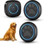 Dog Door Bell for Potty Training, Smart Wireless Doggie Doorbell to Go Outside, 1000 Feet Long Range with IP65 Waterproof Super-Light Touch Button, 60 Melodies & Adjustable Volume (2 Button)