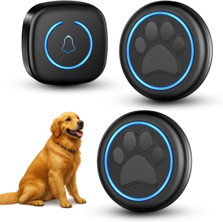 Dog Door Bell for Potty Training, Smart Wireless Doggie Doorbell to Go Outside, 1000 Feet Long Range with IP65 Waterproof Super-Light Touch Button, 60 Melodies & Adjustable Volume (2 Button)