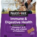 Nutri-Vet Immune & Digestive Health Biscuits for Dogs, Immune Health Biscuits, Prebiotic & Postbiotic Dog Treat, Functional Treat, 16 oz