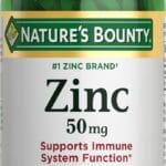 Natures Bounty Zinc 50mg | Immune System, Skin, & Antioxidant Health Support | Contributes to DNA Formation | Vegetarian, Non-GMO, Gluten Free | 100 Caplets, 1 Serving Per Day for Daily Health