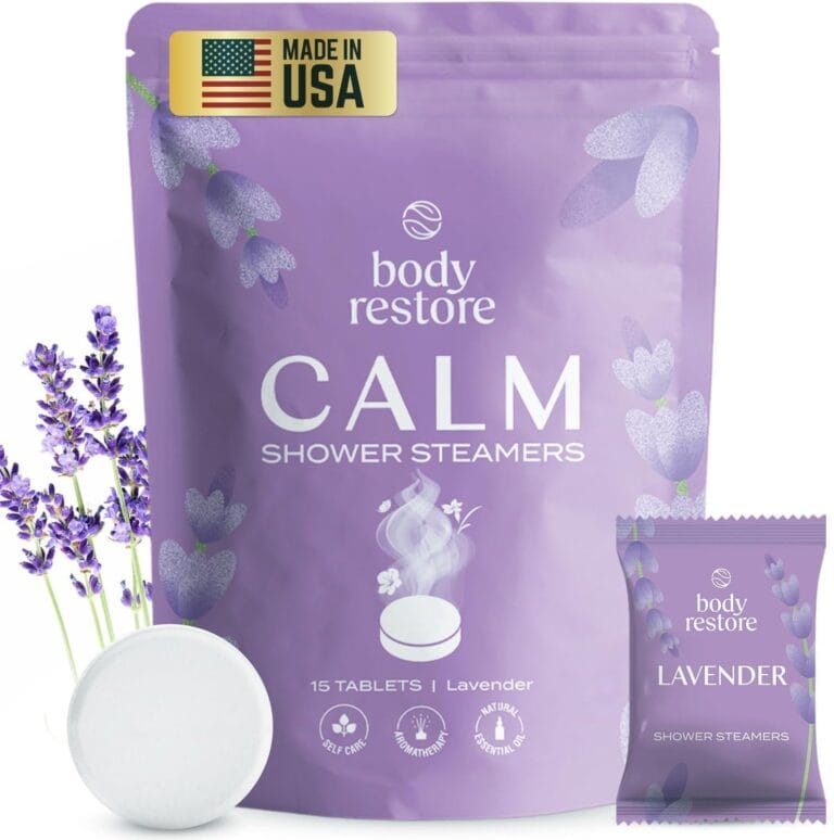 Body Restore Shower Steamers Aromatherapy 15 Pack - Christmas Stocking Stuffers, Birthday Gifts for Women, White Elephant, Relaxation, Self Care for Men - Lavender
