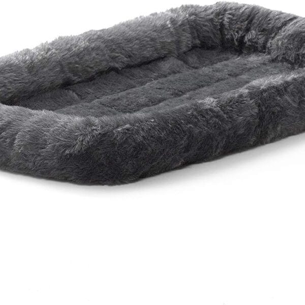 MidWest Homes for Pets QuietTime XS Dog Bed  Gray Faux Fur Bolster, Ultra-Soft and Machine Washable, Fits 22-Inch Crates and Carriers, for Small Dogs and Cats