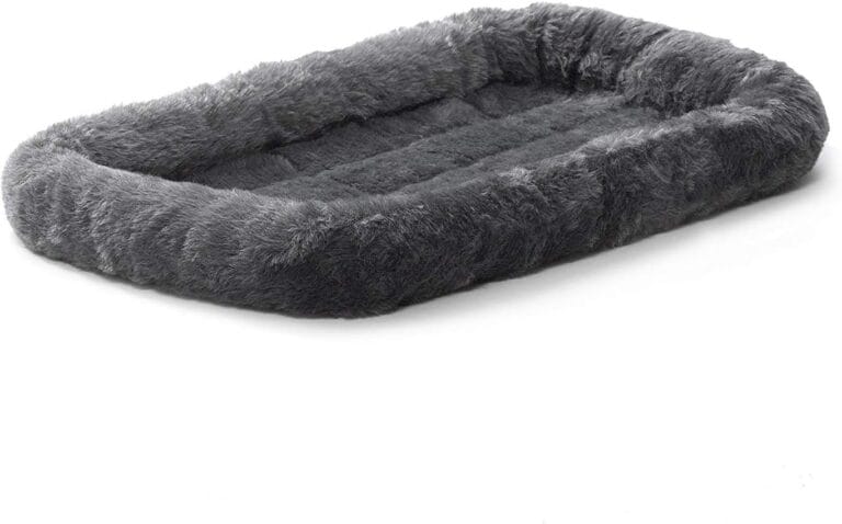 MidWest Homes for Pets QuietTime XS Dog Bed  Gray Faux Fur Bolster, Ultra-Soft and Machine Washable, Fits 22-Inch Crates and Carriers, for Small Dogs and Cats