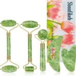 Jade Roller and Gua Sha Set,Gua Sha Facial Tools,Face Roller,Jade Roller for Face,Guasha Tools for Face,Self Care Kit for Men Women