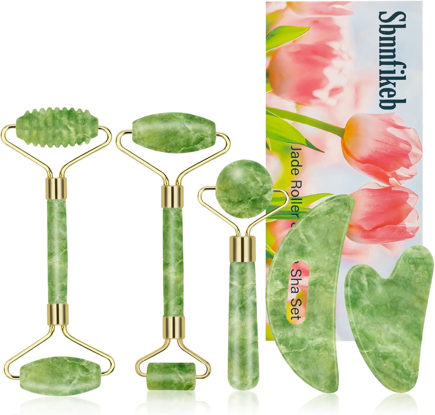 Jade Roller And Gua Sha Set,Gua Sha Facial Tools,Face Roller,Jade Roller For Face,Guasha Tools For Face,Self Care Kit For Men Women Jade Roller and Gua Sha Set,Gua Sha Facial Tools,Face Roller,Jade Roller for Face,Guasha Tools for Face,Self Care Kit for Men Women