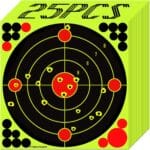 ATFLBOX 25Pack Shooting Target 12 Inch Bulleye Super Splatter Paper Target and Adhesive Target.Shooting Outdoor and Indoor ranges.Rective for Rifle - Pistol - Airsoft - Air Rifle