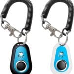 Pet Dog Trainging Clicker with Wrist Band/Clickers for Cat, Horse, Birds or Other Animals (Black + White)