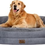 Orthopedic Washable Large Dog Bed: Waterproof Pet Bed with Bolsters - Removable Washable Cover for L XL XXL Large Sized Dog Bed - Non-Slip Bottom