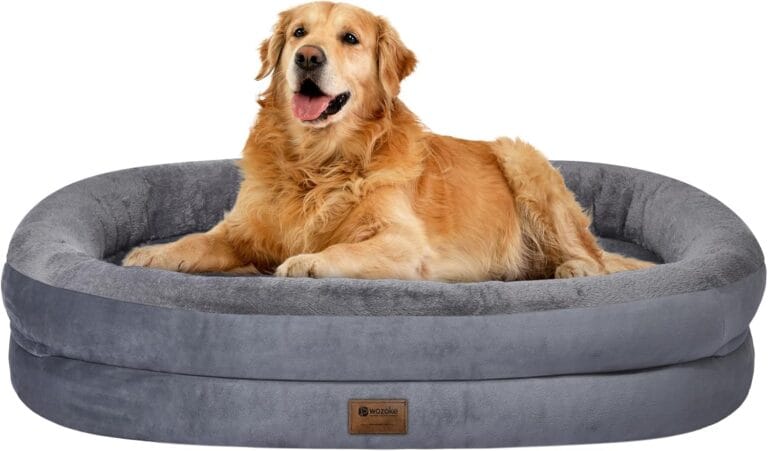 Orthopedic Washable Large Dog Bed: Waterproof Pet Bed with Bolsters - Removable Washable Cover for L XL XXL Large Sized Dog Bed - Non-Slip Bottom