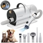Ultenic P30 Combo Dog Grooming Vacuum Kit, Pet Hair Vacuum & Dryer 3-in-1 for Dogs Cats, Dog Vacuum Brush for Shedding Grooming, Suitable for Thick Short Long Pet Hair