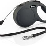 FLEXI New Classic Retractable Dog Leash (Cord), 26 ft, Medium, Black