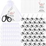 20 Pcs Trauma Shears, Gifts for Nurse Day, Medical Scissors with Organza Bags and Thank You Gift Tags, Stainless Steel Gauze Shears for Nurses Doctors EMS Volunteers (Black)