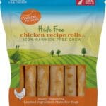 Canine Naturals Chicken Recipe Chew - Rawhide Free Dog Treats - Made from USA Raised Chicken - All-Natural and Easily Digestible - Mini (6 Count) for Dogs Under 20 lb