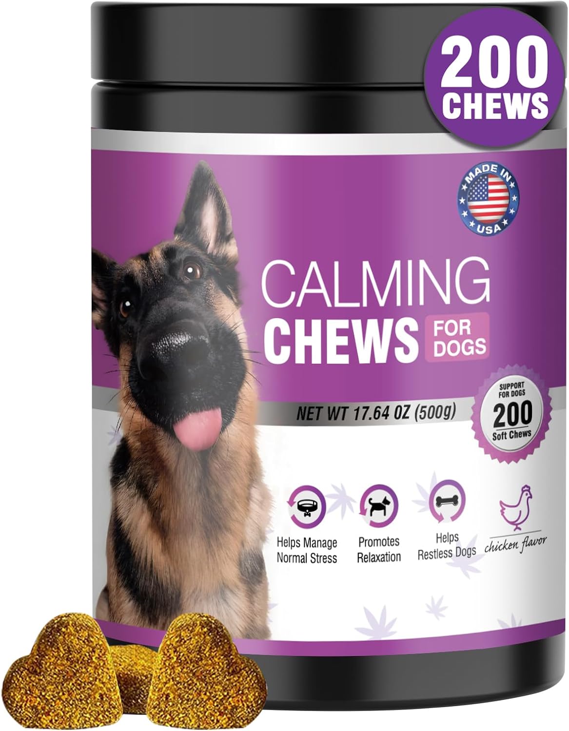 Hemp Calming Chews For Dogs 200pc Dog Calming Treat And Bites With Hemp Oil Anxiety And Stress Relief Treats For Dogs Puppy Melatonin Sleep Aid Calm Dog With Noise,Thunder,Barking,Separation,Chewing Hemp Calming Chews for Dogs 200pc Dog Calming Treat and Bites with Hemp Oil - Anxiety and Stress Relief Treats for Dogs Puppy Melatonin Sleep Aid Calm Dog with Noise,Thunder,Barking,Separation,Chewing