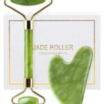 huefull Genuine Jade Roller & Gua Sha Set for Face, Cooling & Firming Effect, Sculpting Tool for Jawline & Skin Care, Self-Care Gift for Women & Men