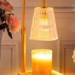 Candle Warmer Lamp Timer Adjustable - Height Wax Melt Electric Light Warming Dimmable Top Melter Heater For Melting Heating Small Jar Candles Gifts Women Mom Birthday Home Desk Decor with 2 Bulbs