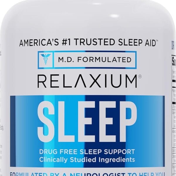 Relaxium Sleep Aid for Adults, Melatonin 5mg with Magnesium Glycinate, Sleep-Promoting Valerest & Ashwagandha, Non-Habit Forming Sleep Supplement, 60 Capsules, 30-Day Supply