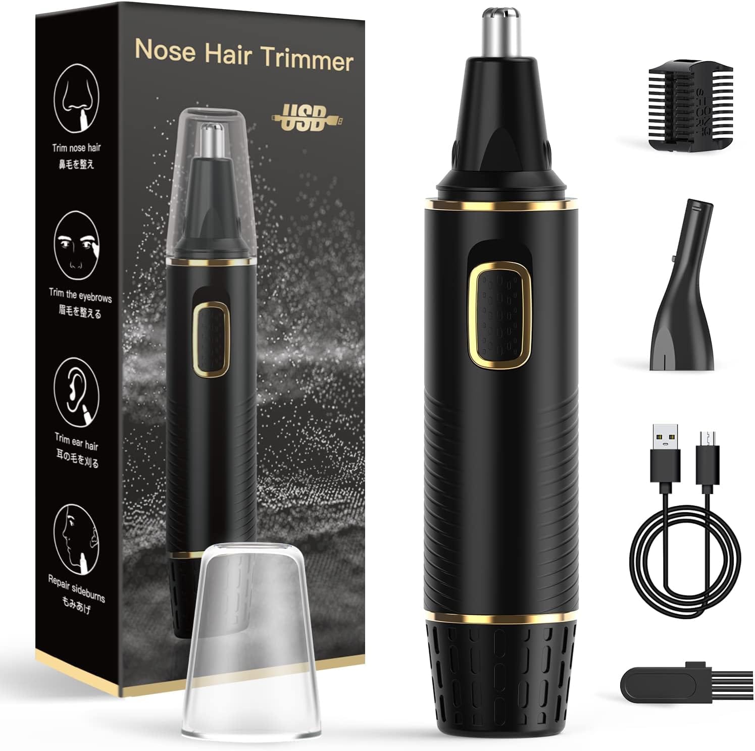 Nose Hair Trimmer For Men, 2025 Painless USB Rechargeable Nose Hair Trimmer, Ear And Nose Hair Trimmer For Men, Professional Facial Hair Trimmer With IPX7 Waterproof Dual Edge Blades Nose Hair Trimmer for Men, 2025 Painless USB Rechargeable Nose Hair Trimmer, Ear and Nose Hair Trimmer for Men, Professional Facial Hair Trimmer with IPX7 Waterproof Dual Edge Blades
