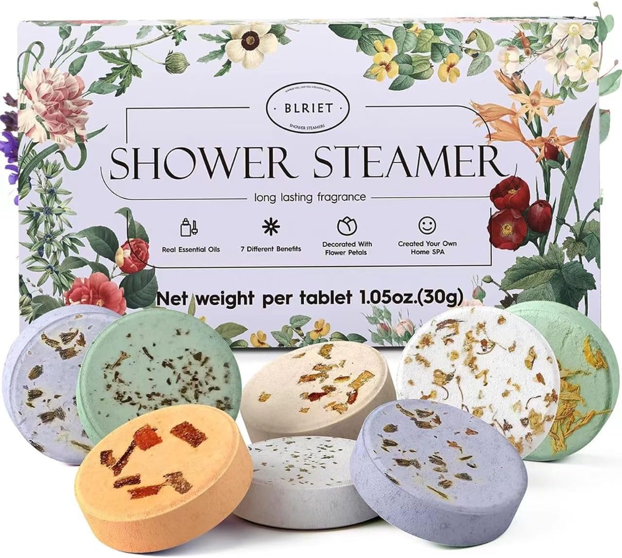Shower Steamers Aromatherapy BLRIET 8 Pack Gifts For Women, Birthday Christmas White Elephant Gifts Stocking Stuffers For Adults Her Mom Him Home Spa Gym Natural Essential Oil Self Care Relaxation Shower Steamers Aromatherapy BLRIET 8 Pack Gifts for Women, Birthday Christmas White Elephant Gifts Stocking Stuffers for Adults Her Mom Him Home Spa Gym Natural Essential Oil Self Care Relaxation