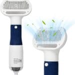 3-in-1 Dog Hair Dryer with Slicker Brush for Small and Medium-Sized Dogs and Cats Pet Hair Dryer Dog Blow Dryer Portable Overheat Protection Adjustable Temperature