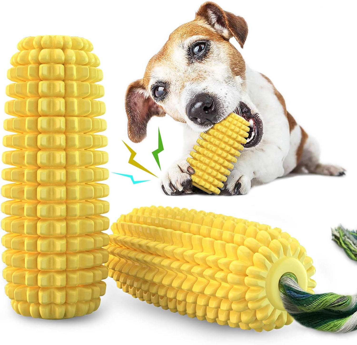 Carllg Dog Chew Toys For Aggressive Chewers, Indestructible Tough Durable Squeaky Interactive Dog Toys, Puppy Teeth Chew Corn Stick Toy For Small Medium Large Breed Carllg Dog Chew Toys for Aggressive Chewers, Indestructible Tough Durable Squeaky Interactive Dog Toys, Puppy Teeth Chew Corn Stick Toy for Small Medium Large Breed