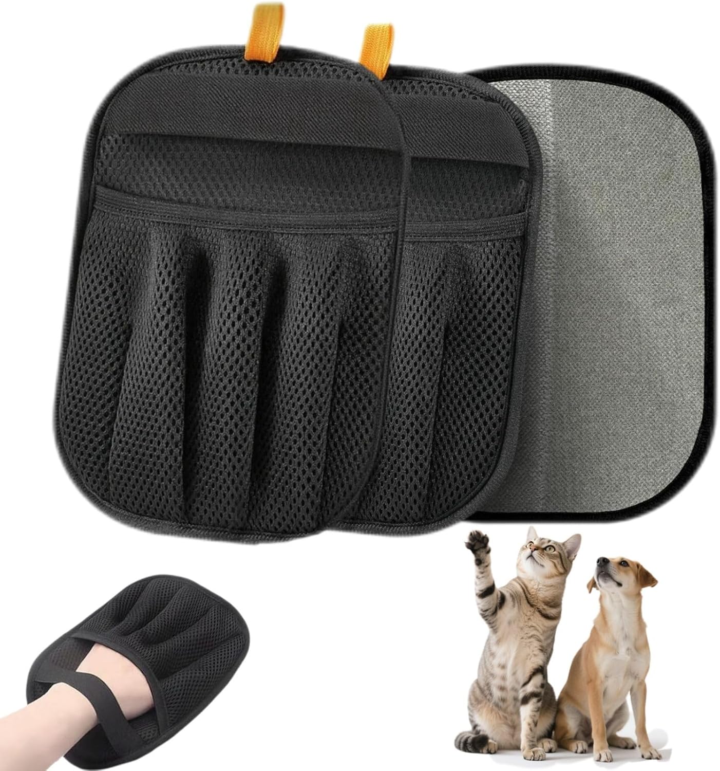 2Pcs Pet Hair Remover Gloves for Cats & Dogs, Electrostatic Pet Hair Removal Glove Brush, Upgraded Reusable Animal Fur Removal Tool, Pet Grooming Gloves for Clothing, Couch, Carpet, Car Seatd 2Pcs Pet Hair Remover Gloves for Cats & Dogs, Electrostatic Pet Hair Removal Glove Brush, Upgraded Reusable Animal Fur Removal Tool, Pet Grooming Gloves for Clothing, Couch, Carpet, Car Seatd