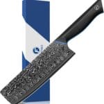 7 inch Nakiri Knife, Sharp Kitchen Knife Professional Asian Chef Knife in 67-Layer Japanese Damascus Steel, Multipurpose Meat Cleaver Vegetable Knife with G10 Handle