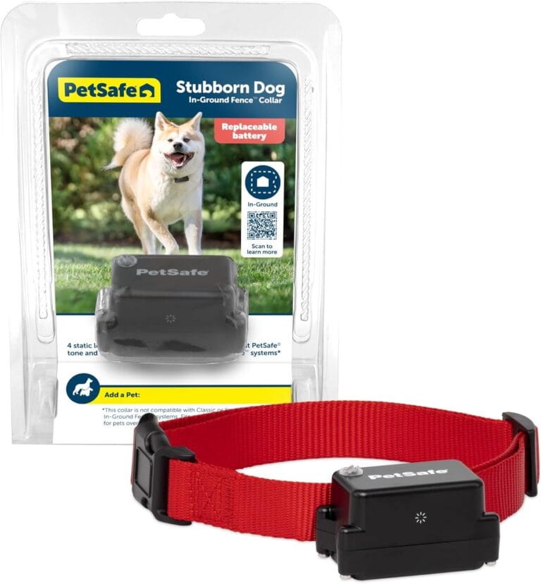 PetSafe Stubborn Dog In-Ground Fence Reciever Collar - Waterproof & Battery-Operated Adjustable Invisible Boundary Training Collar - for Dogs Older Than 6 Months Weighing 8lb+