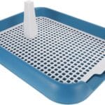 Indoor Dog Potty Tray - Mesh Dog Training Toilet Plastic Potty Tray Puppy Toilet -Slide - Mesh Training (Blue)