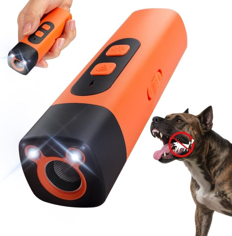 Dog Bark Deterrent Devices, Ultrasonic Anti Barking Device for Dogs, 50 FT Range Indoors Outdoors Stop Barking Behavior Training Correct Rechargeable, Portable Safe & Humane Bark Control for Dogs