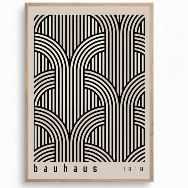 Mid Century Modern Bauhaus Wall Art Black and White Geometric Poster Bauhaus Art Print Bauhaus Abstract Geometric Wall Art Minimalist Geometric Painting Bauhaus Exhibition Poster 16x24in No Frame
