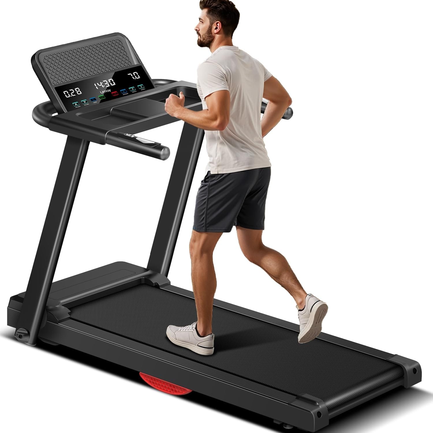 Treadmills For Home, 15% Incline Treadmill, Folding Treadmill Filpped Screen And Heart Rate Sensor, 3.0HP Quiet Brushless Dual Cushion System, 300lbs Weight Capacity Treadmills for Home, 15% Incline Treadmill, Folding Treadmill Filpped Screen and Heart Rate Sensor, 3.0HP Quiet Brushless Dual Cushion System, 300lbs Weight Capacity