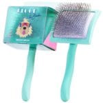 Floof by Brodie Dog Grooming Slicker Wire Brush: Designed for Long Haired Dog Breeds - Dematting and Deshedding, Comfortable and Easy to Use, Ergonomic Handle - Large