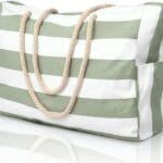 Becokan Beach Bags for Women Large Waterproof Beach Tote Bag Zipper Beach Bags Waterproof Sandproof Swim Pool Bag Large Tote