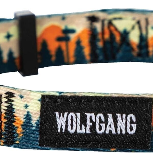 Wolfgang Heavy Duty, Adjustable Dog Collar with Quick Release Nylon Buckle for Walking & Training, Overland Print, Medium