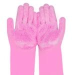 Pet Grooming Gloves - Scratch-Resistant Dog Bathing Gloves - Reinforced Five-Finger Design Bathing and Massage Gloves - Cleaning Gloves for Dogs, Cats, and Horses (1 Set)