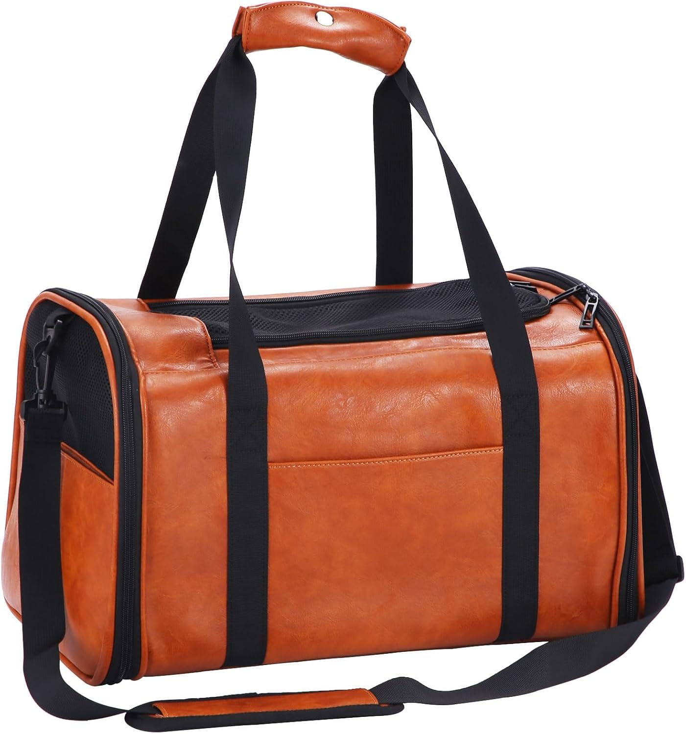 Fashion Leather Dog Carrier Cat Carrier Airline Approved Pet Carrier for Small Medium Dogs Cats Under 15Lbs, Collapsible Soft Sided Travel Puppy Carrier Brown Fashion Leather Dog Carrier Cat Carrier Airline Approved Pet Carrier for Small Medium Dogs Cats Under 15Lbs, Collapsible Soft Sided Travel Puppy Carrier Brown