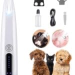 2025 New Pet Precision Trimmer, Dog Paw Trimmer with LED Light, Low Noise, IP68 Waterproof, Dual-Speed Motor, Suit for Trimming Paw, Ear, Face, Butt, Eyebrows, USB Rechageble