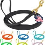 Viper Biothane Working Tracking Lead Leash Long Line for Dogs, Black 1/2" x 15ft