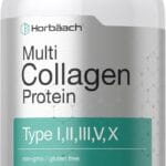 Horbach Multi Collagen Protein 2000 mg | 180 Capsules | Hydrolyzed Collagen Type I, II, III, V, X | Keto & Paleo Friendly, Non-GMO, Gluten Free Supplement