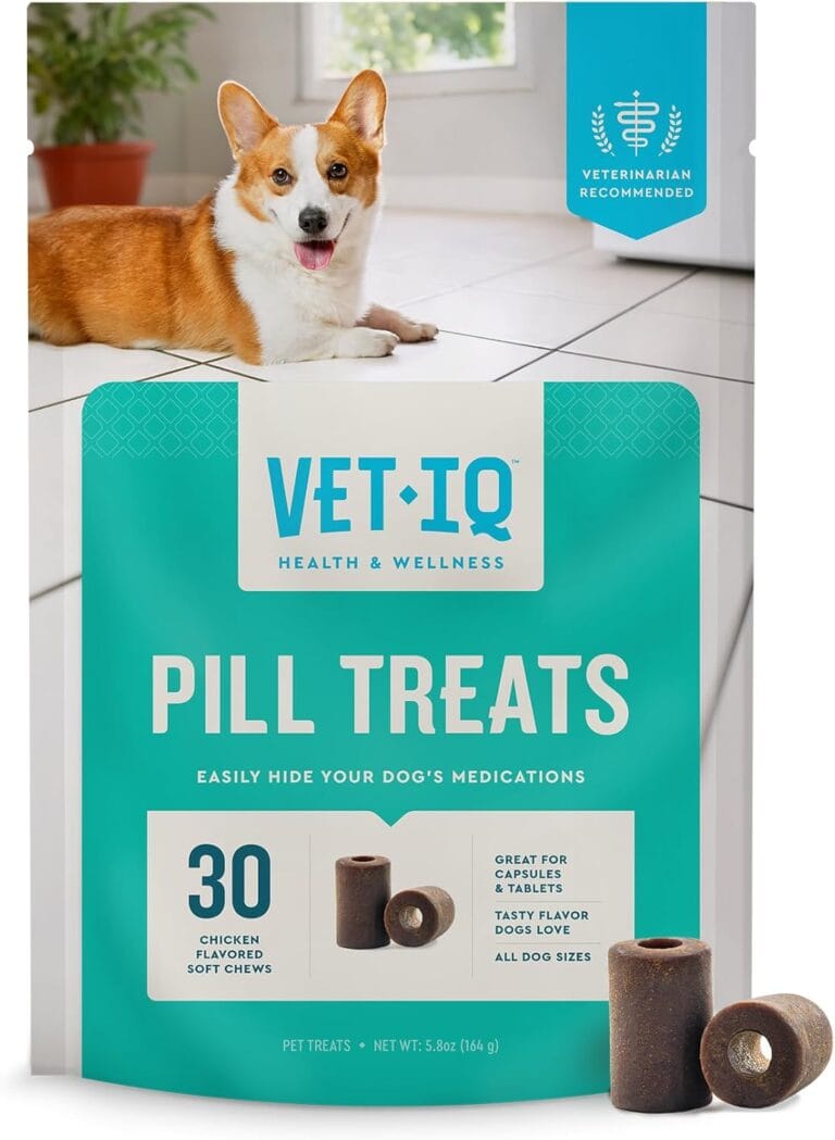VetIQ Pill Treats Advanced Formula for Dogs, Chicken Flavor Soft Chews, Made in the USA, 30 Count