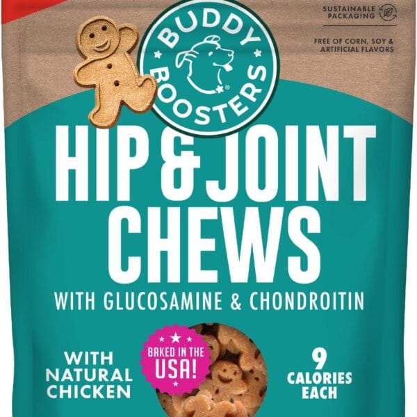 Buddy Biscuits Boosters 5 oz. Bag of Hip and Joint Soft Chews Dog Treats Made with Natural Chicken